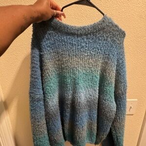 Cozy Blue Ombre Women’s Sweater